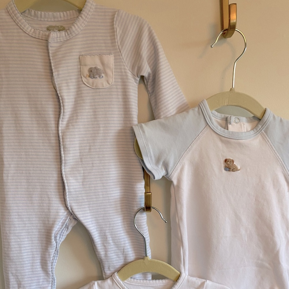 3 Mud Pie baby boy outfits size 0-3 and 3-6 mos
